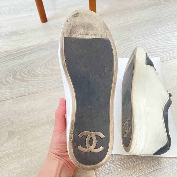 Chanel Black & White Sneakers - Picture 8 of 13